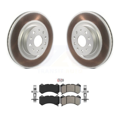 Kit de rotors de frein à disque à revêtement avant et de plaquettes semi-métalliques pour Cadillac CTS