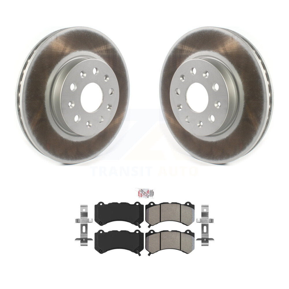 Rotor de frein à disque à revêtement avant et Kit de plaquettes semi-métalliques pour Chevrolet Camaro LT L