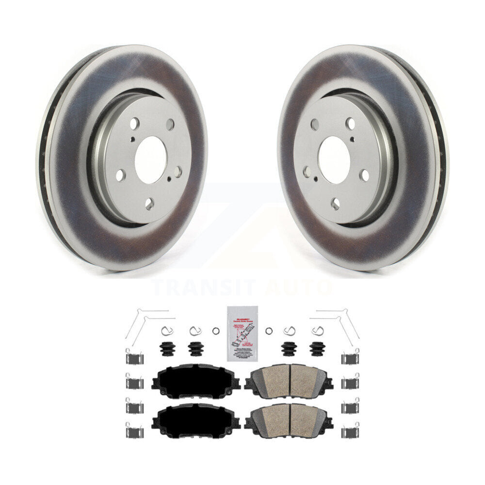 Kit de rotors de frein à disque à revêtement avant et de plaquettes en céramique pour Toyota C-HR KGA-100071