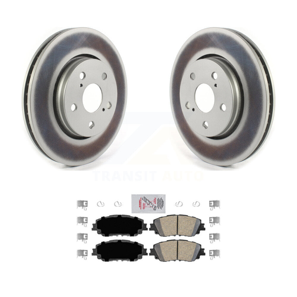 Kit de rotors de frein à disque à revêtement avant et de plaquettes en céramique pour Toyota C-HR KGA-100072