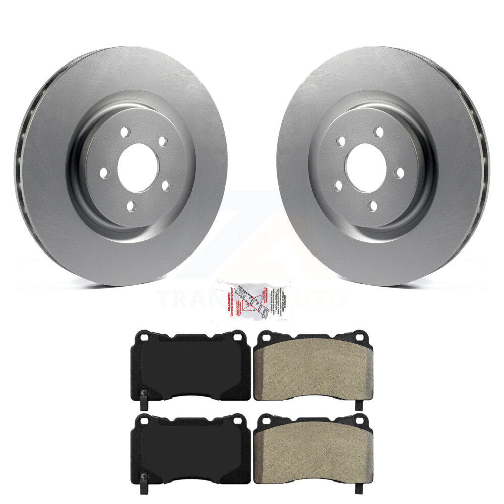 Kit de rotors de frein à disque à revêtement avant et de plaquettes semi-métalliques pour Ford Mustang