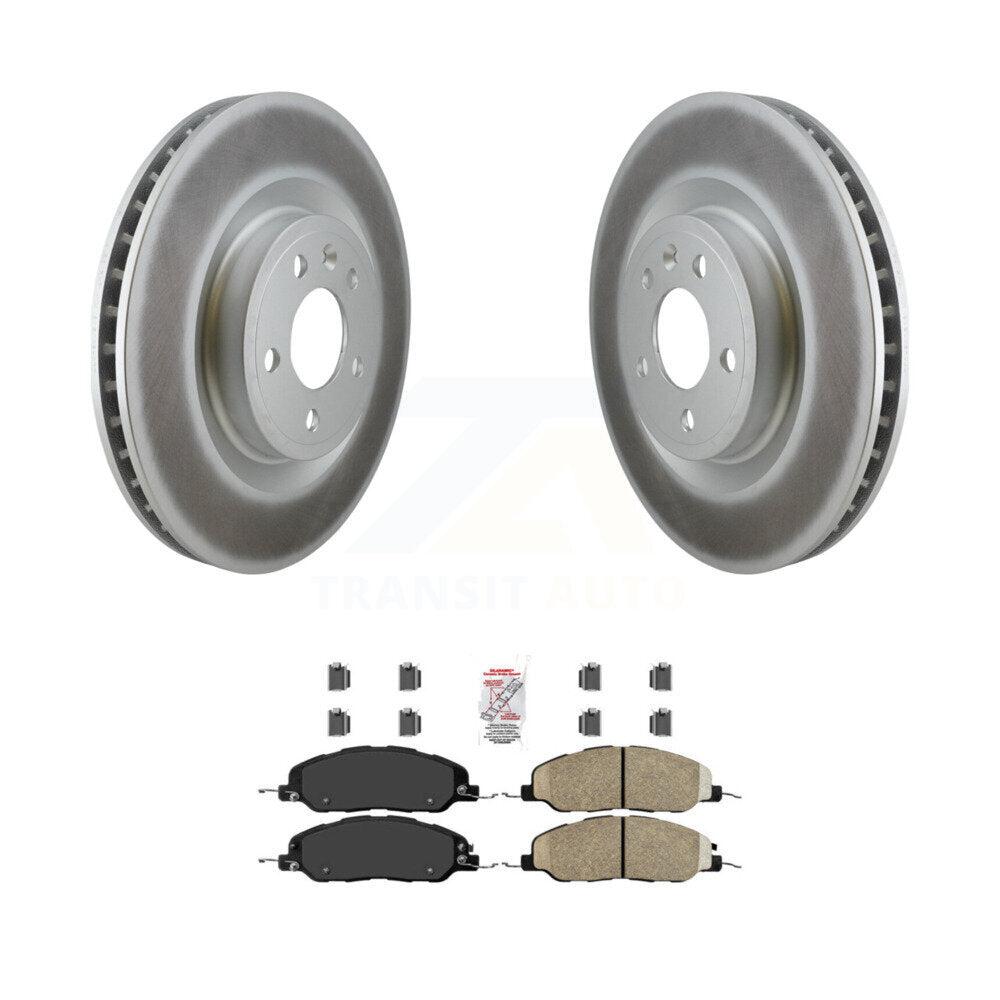 Kit de rotors de frein à disque à revêtement avant et de plaquettes en céramique pour Ford Mustang KGA-100075