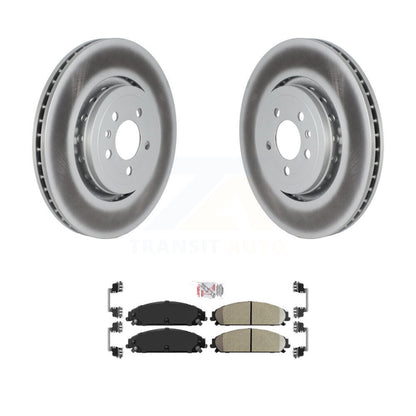 Rotors de frein à disque à revêtement avant et Kit de plaquettes en céramique pour Dodge Charger KGA-10008