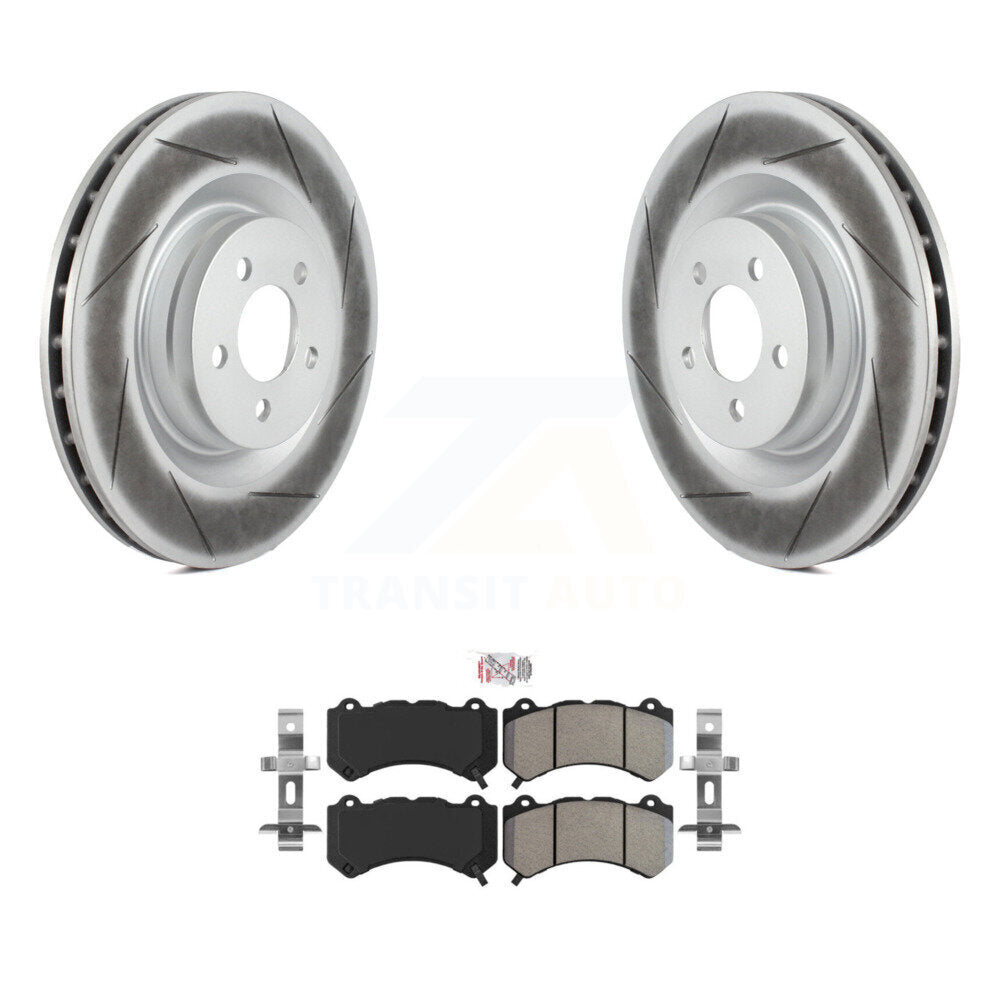 Kit de plaquettes semi-métalliques de Rotor de frein à disque à revêtement avant pour Dodge Challenger Charge