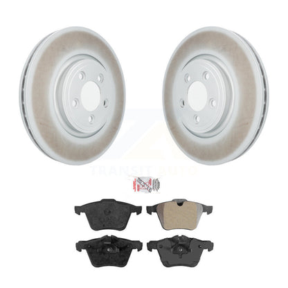 Kit de rotor de frein à disque à revêtement avant et de plaquettes semi-métalliques pour Jaguar XF Premiu 2010