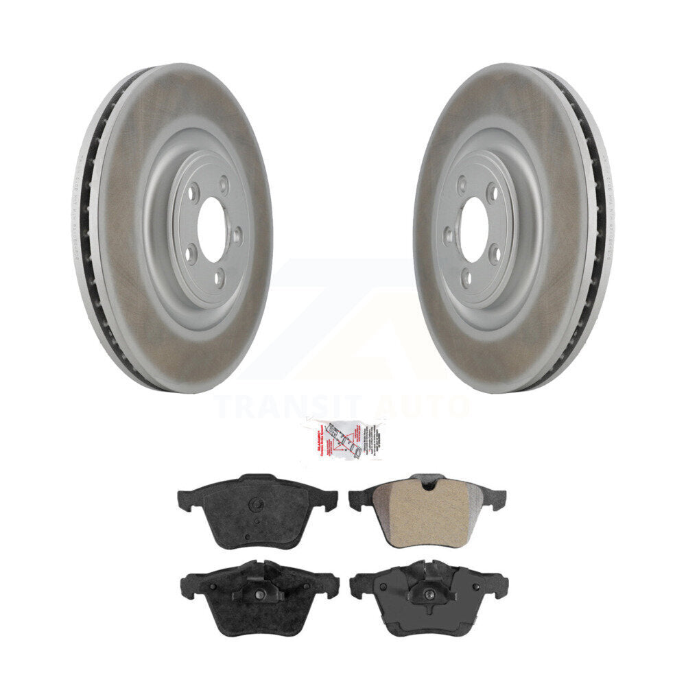 Rotors de frein à disque à revêtement avant et kit de plaquettes semi-métalliques pour Jaguar XF XJ XKR X