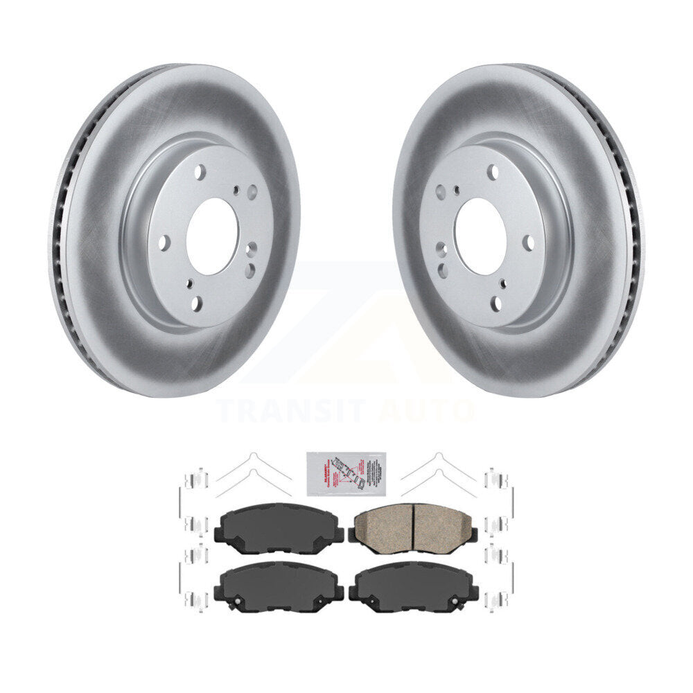 Rotors de frein à disque enduits avant et kit de plaquettes en céramique pour Honda Civic KGA-100116