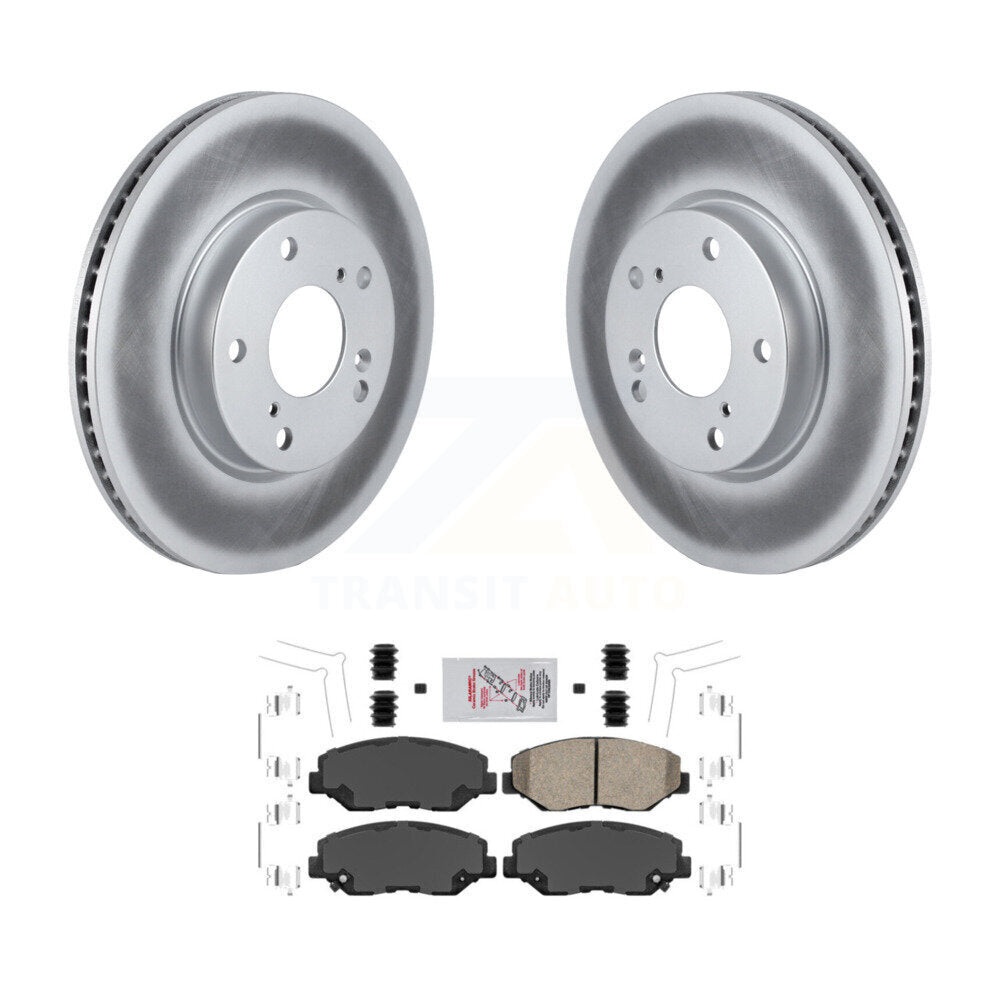 Rotors de frein à disque enduits avant et kit de plaquettes en céramique pour Honda Civic KGA-100117