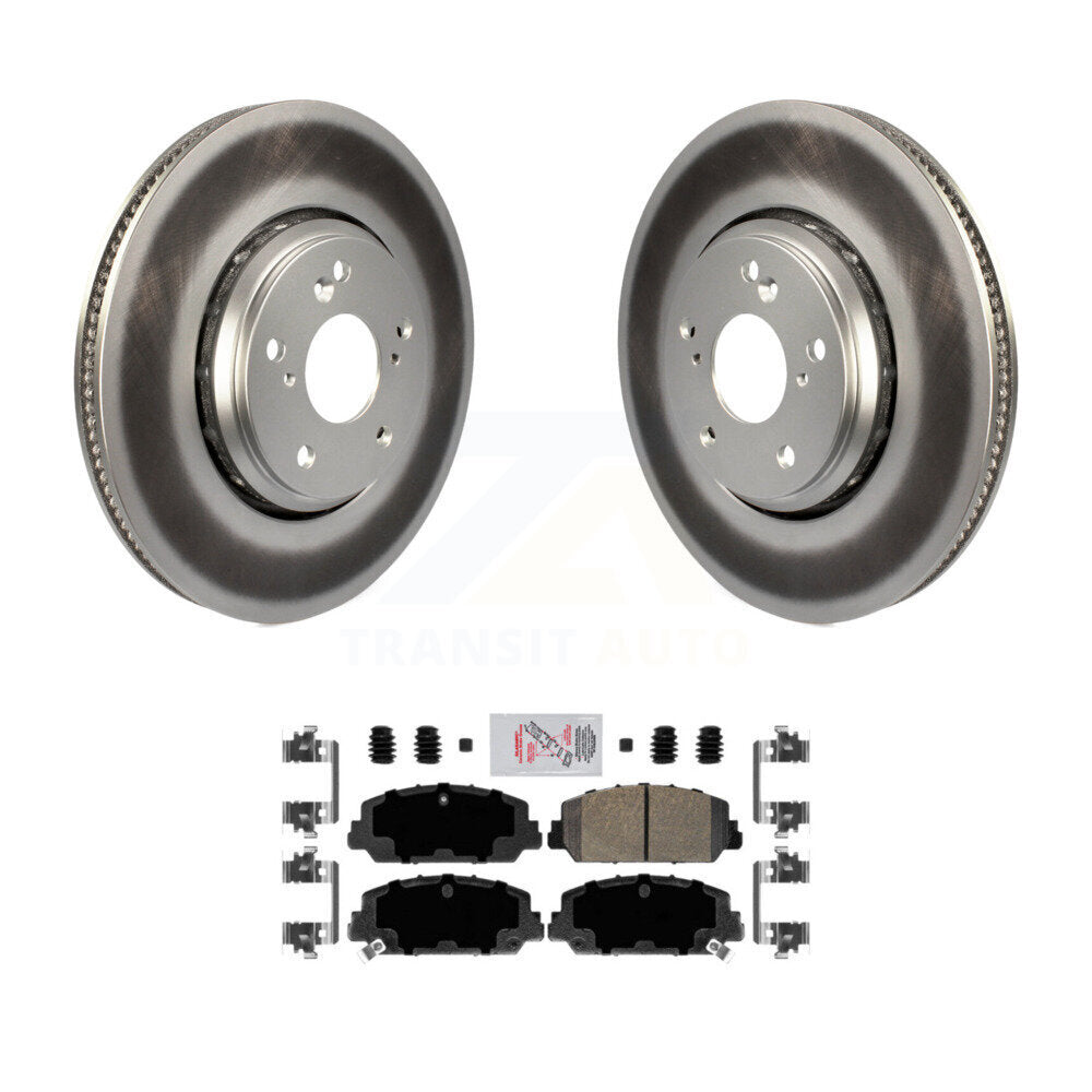 Rotors de frein à disque enduits avant et kit de plaquettes en céramique pour Honda Civic Accord
