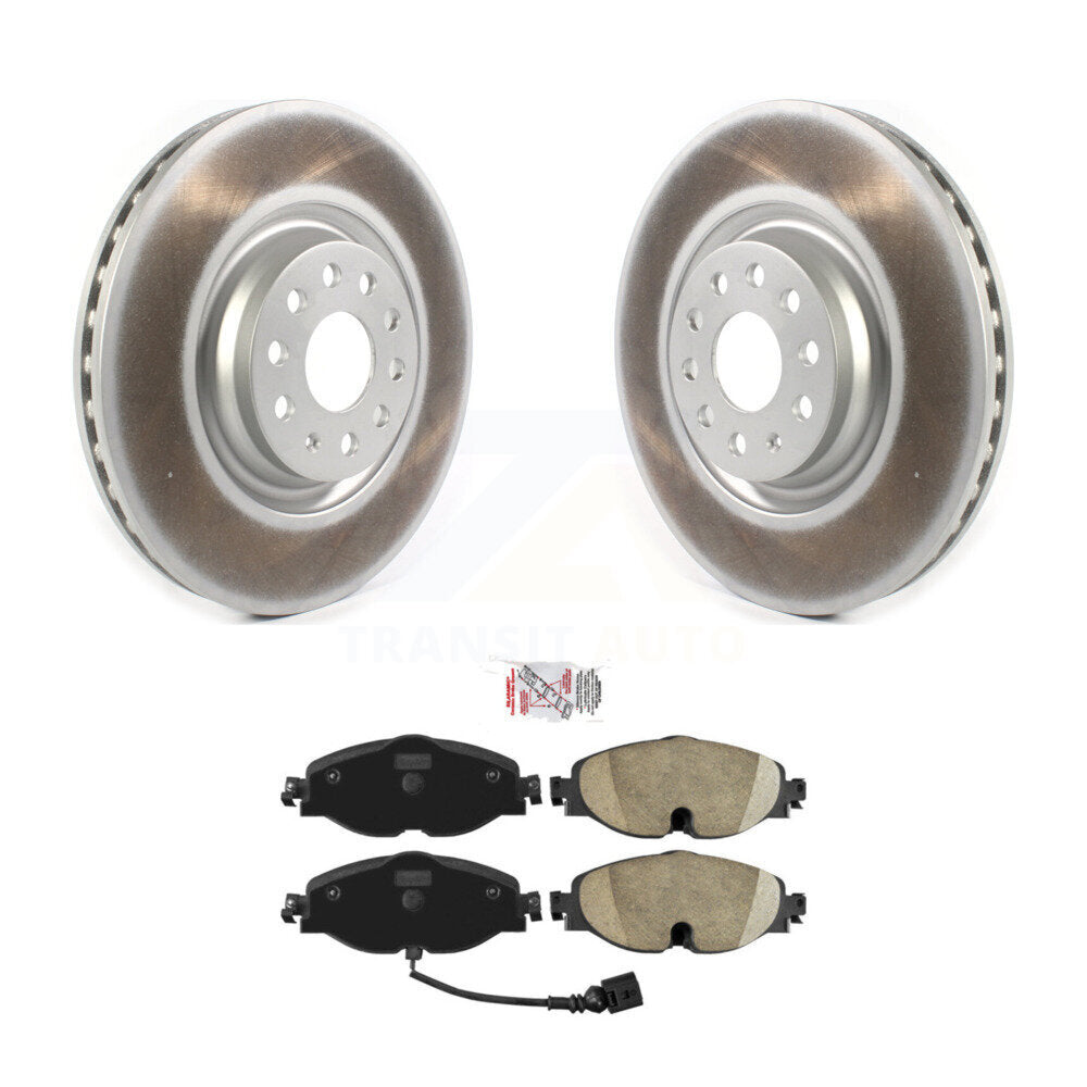 Rotors de frein à disque à revêtement avant et Kit de plaquettes en céramique pour Volkswagen Golf Audi A3