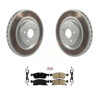 Rotors de frein à disque à revêtement avant et Kit de plaquettes en céramique pour Dodge Durango KGA-10015