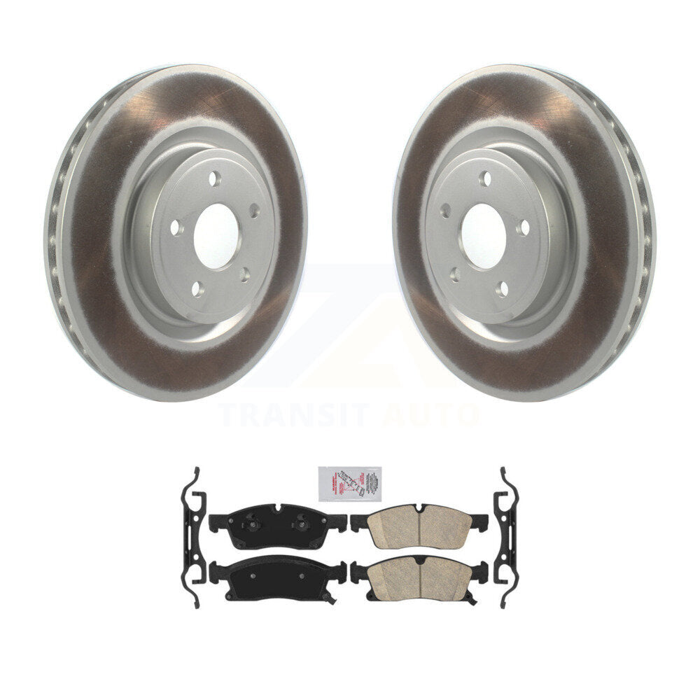 Rotors de frein à disque à revêtement avant et Kit de plaquettes en céramique pour Dodge Durango KGA-10015