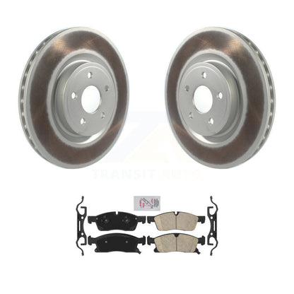 Rotors de frein à disque à revêtement avant et Kit de plaquettes en céramique pour Dodge Durango KGA-10015