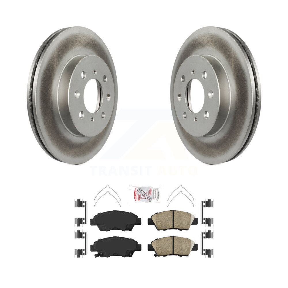 Kit de rotors de frein à disque à revêtement avant et de plaquettes en céramique pour Honda Fit KGA-100167
