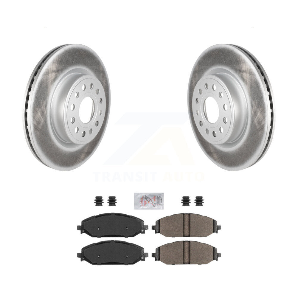 Kit de disques de frein à disque à revêtement avant et de plaquettes semi-métalliques pour Ram 1500