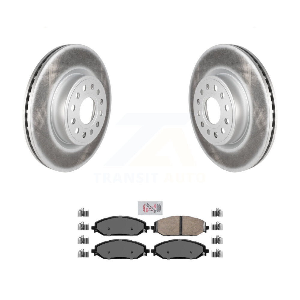Kit de disques de frein à disque avec revêtement avant et plaquettes en céramique pour Ram 1500 KGA-100230