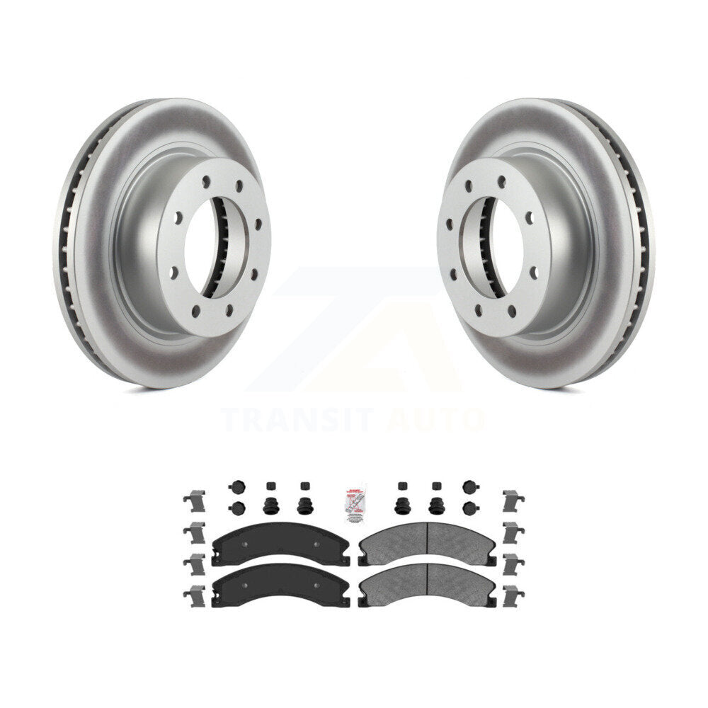 Rotor de frein à revêtement avant et Kit de plaquettes semi-métalliques pour Nissan NV2500 NV3500 NV150