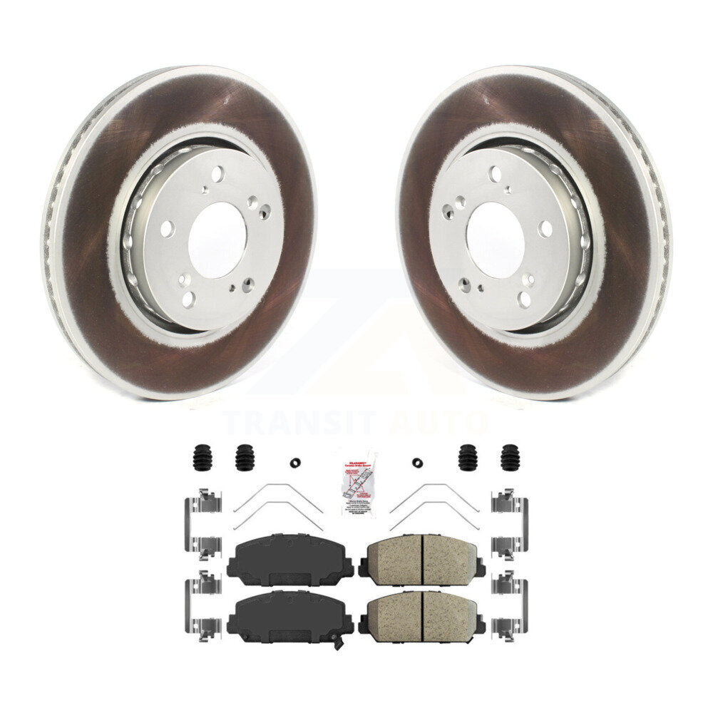 Kit de rotors de frein à disque à revêtement avant et de plaquettes en céramique pour Acura RLX KGA-100272