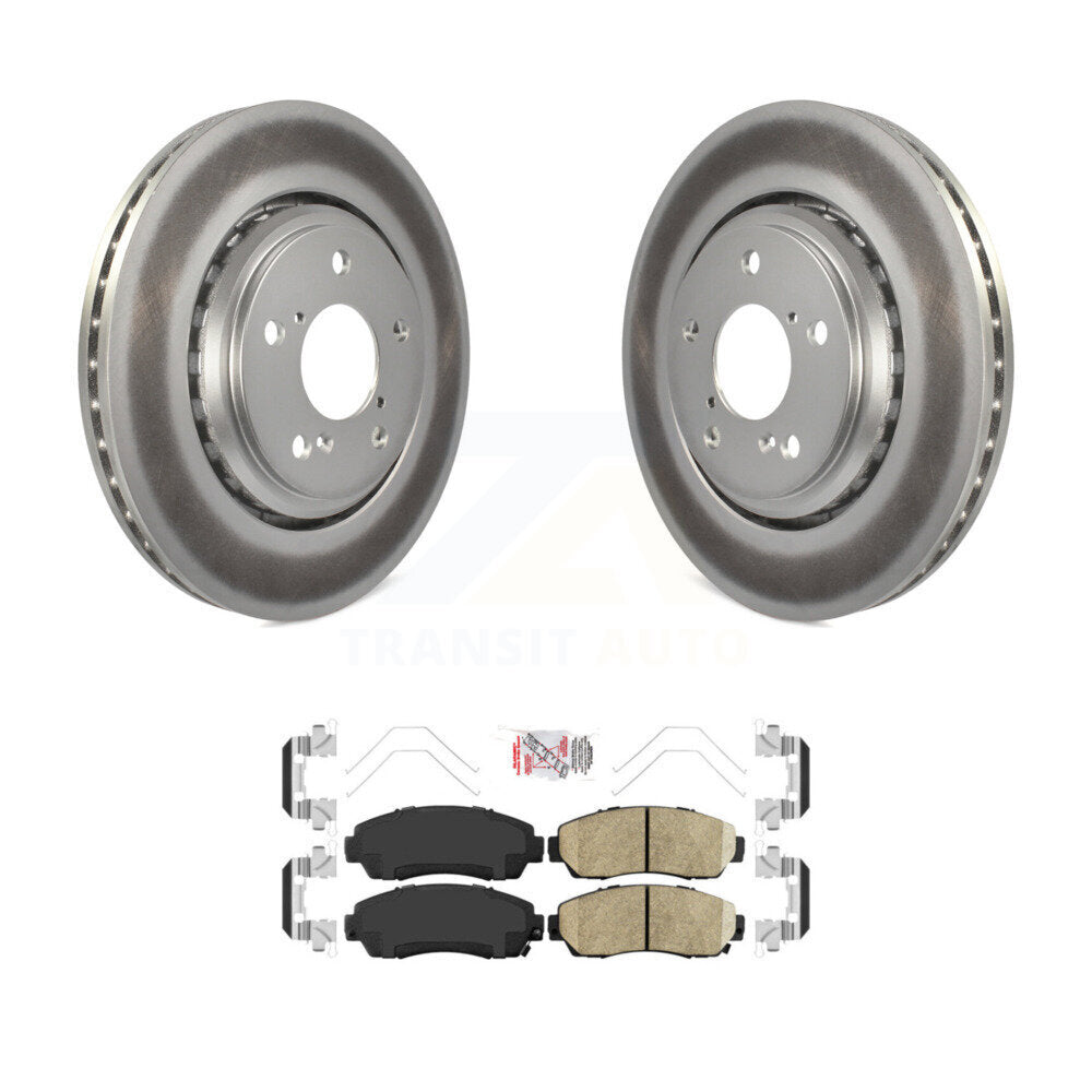 Rotors de frein à disque à revêtement avant et kit de plaquettes en céramique pour Honda Odyssey Passport