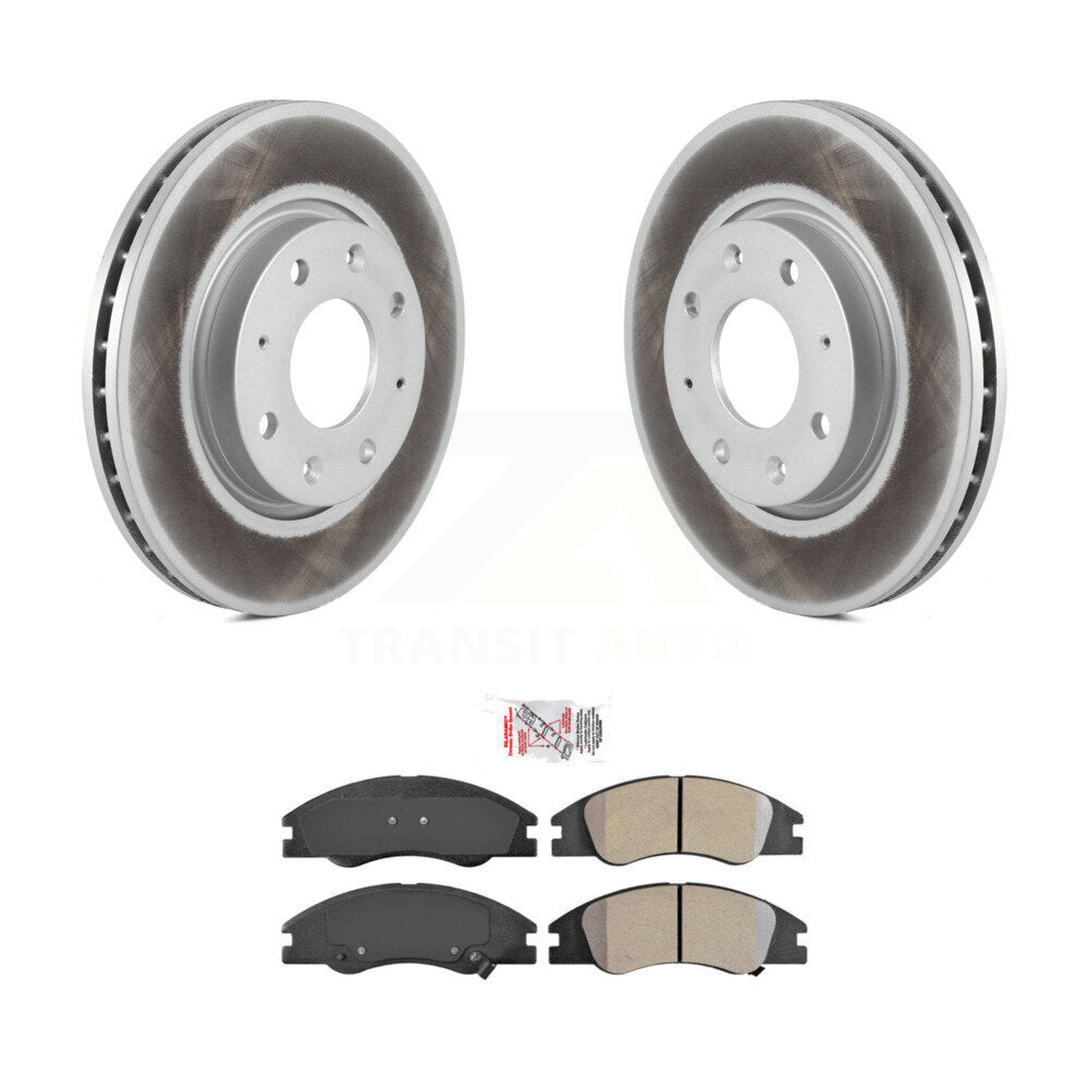 Kit de rotor de frein à disque à revêtement avant et de plaquettes semi-métalliques pour Kia Spectra Spectra
