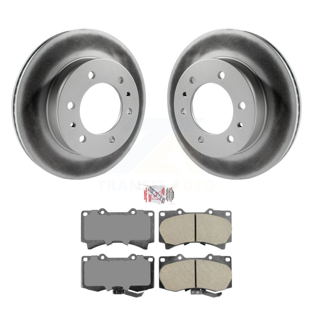 Rotors de frein à disque à revêtement avant et Kit de plaquettes en céramique pour Hummer H3 H3T KGA-10039