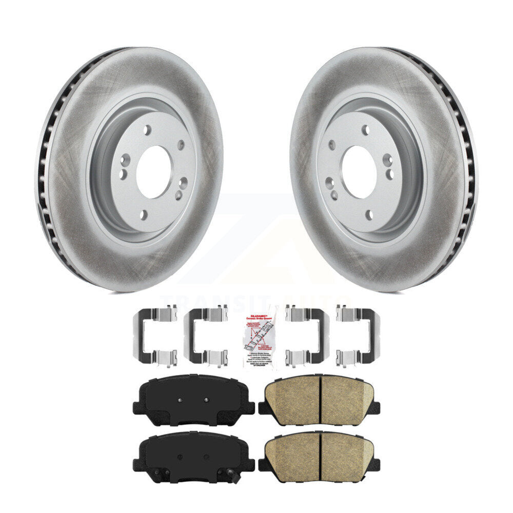 Rotors de frein à disque à revêtement avant et kit de plaquettes en céramique pour Kia Optima 2.0 2011 – 2015