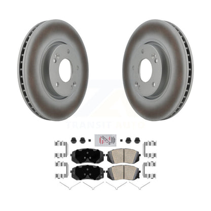 Rotors de frein à disque à revêtement avant et kit de plaquettes en céramique pour Hyundai Sonata