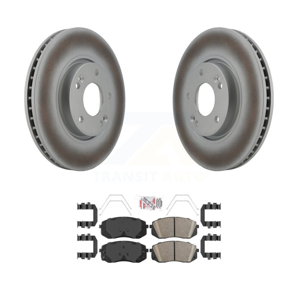 Kit de disques de frein à disque à revêtement avant et de plaquettes en céramique pour Kia Soul EV 2017 – 2019