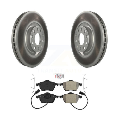 Kit de disques de frein à disque avec revêtement avant et plaquettes semi-métalliques pour Audi A6 Quattro S