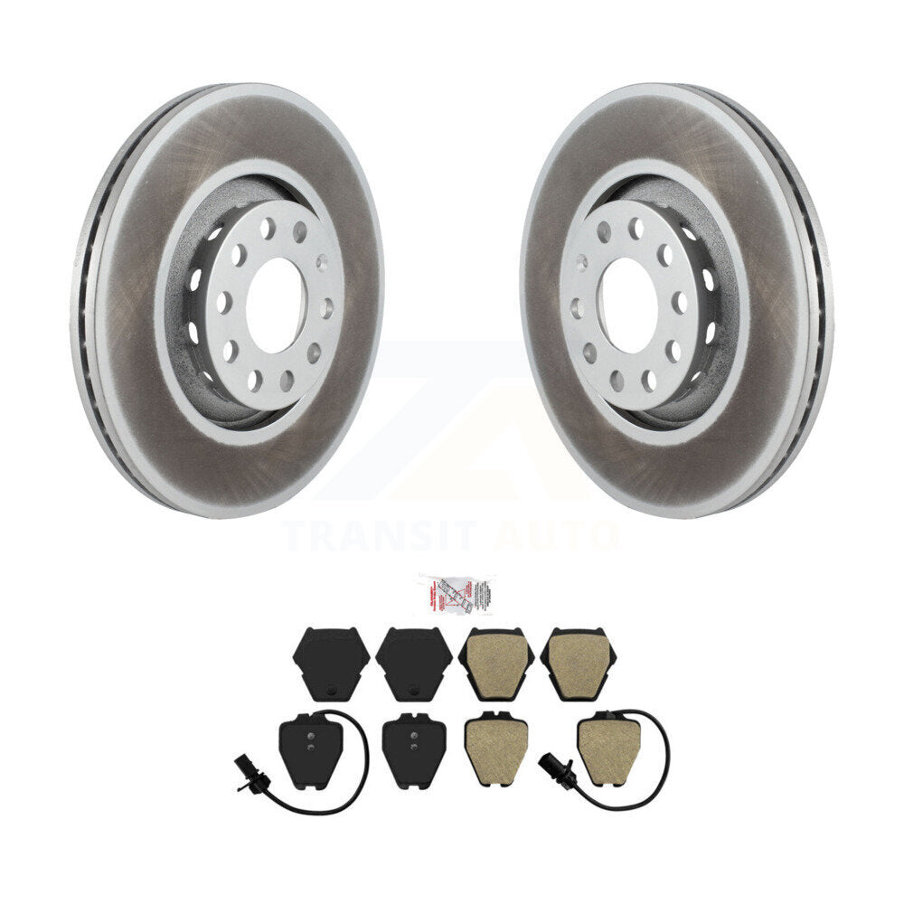 Kit de disques de frein à disque avec revêtement avant et plaquettes semi-métalliques pour Audi A8 Quattro