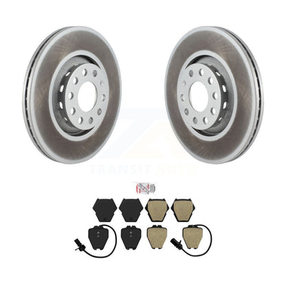 Kit de disques de frein à disque avec revêtement avant et plaquettes semi-métalliques pour Audi A8 Quattro