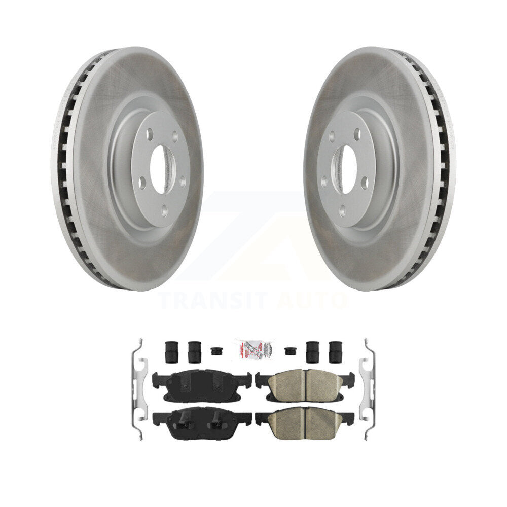 Kit de rotors de frein à disque à revêtement avant et de plaquettes en céramique pour Ford Edge KGA-100535