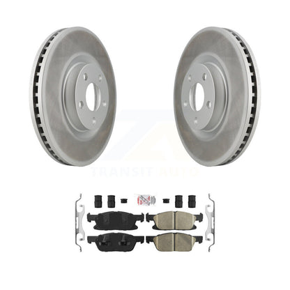 Kit de rotors de frein à disque à revêtement avant et de plaquettes en céramique pour Ford Edge KGA-100535