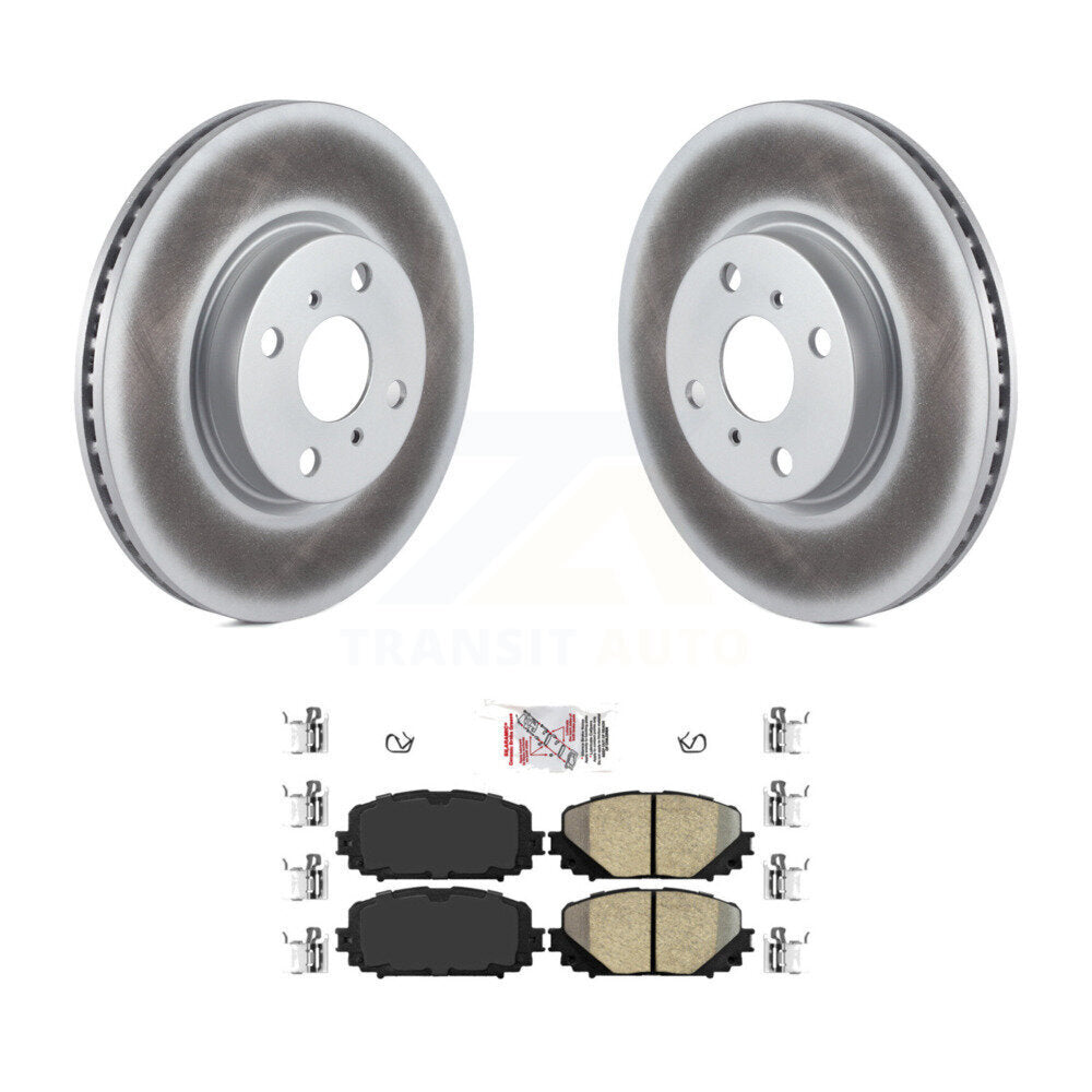 Rotors de frein à disque enduits avant et kit de plaquettes en céramique pour Toyota Yaris KGA-100551