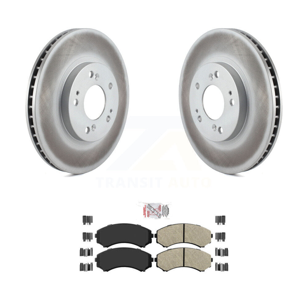 Rotors de frein à disque à revêtement avant et kit de plaquettes semi-métalliques pour Mitsubishi Endeavo