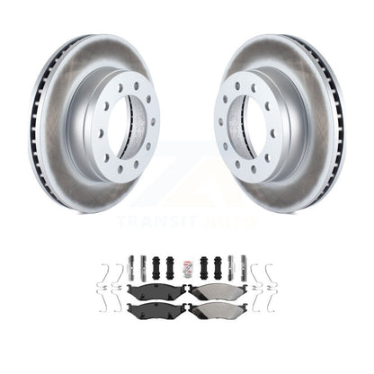 Kit de rotor de frein à revêtement avant et de plaquettes semi-métalliques pour Ford F-450 Super Duty F-55