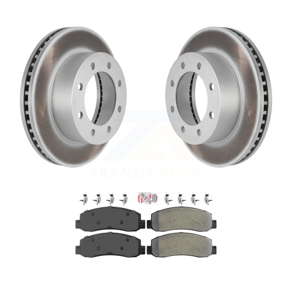 Kit de rotor de frein à revêtement avant et de plaquettes semi-métalliques pour Ford F-250 Super Duty F-35