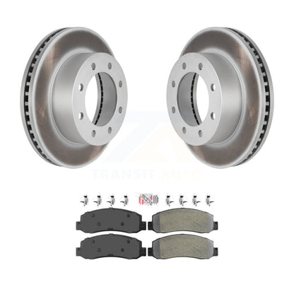 Kit de rotor de frein à revêtement avant et de plaquettes semi-métalliques pour Ford F-250 Super Duty F-35