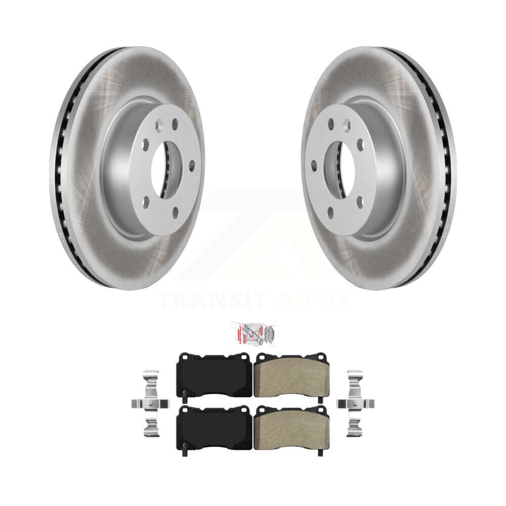 Kit de rotor de frein à disque à revêtement avant et de plaquettes semi-métalliques pour Cadillac ATS Bas 2019