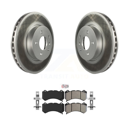 Kit de rotors de frein à disque à revêtement avant et de plaquettes semi-métalliques pour Cadillac ATS V
