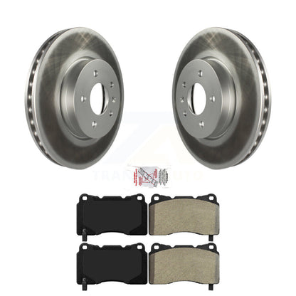 Rotors de frein à disque à revêtement avant et kit de plaquettes semi-métalliques pour Cadillac ATS