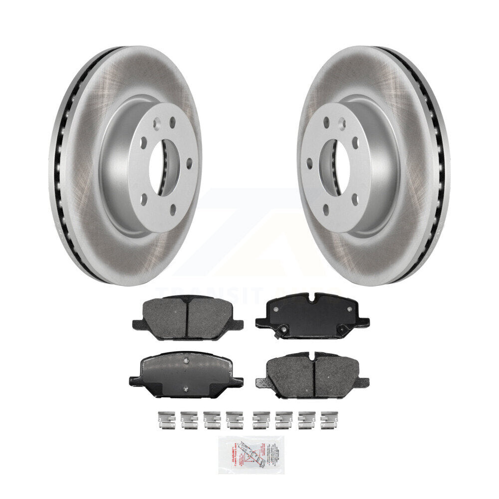 Kit de rotors de frein à disque et de plaquettes en céramique avec revêtement avant pour Cadillac CT4 KGA-100585