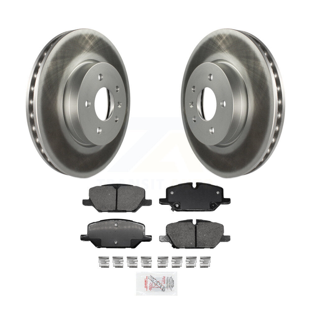 Kit de rotors de frein à disque et de plaquettes en céramique avec revêtement avant pour Cadillac CT4 KGA-100586