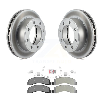 Kit de rotor de frein à revêtement avant et de plaquettes semi-métalliques pour Ford F-350 Super Duty F-25