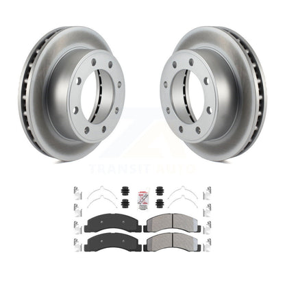 Kit de rotor de frein à revêtement avant et de plaquettes semi-métalliques pour Ford F-350 Super Duty F-25