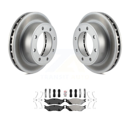 Kit de rotor de frein à revêtement avant et de plaquettes semi-métalliques pour Ford F-550 Super Duty F-45