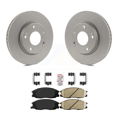 Rotors de frein à disque à revêtement avant et kit de plaquettes en céramique pour Hyundai Santa Fe