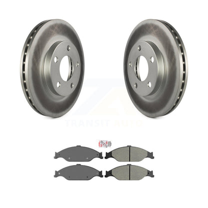 Kit de rotors de frein à disque à revêtement avant et de plaquettes semi-métalliques pour Ford Mustang
