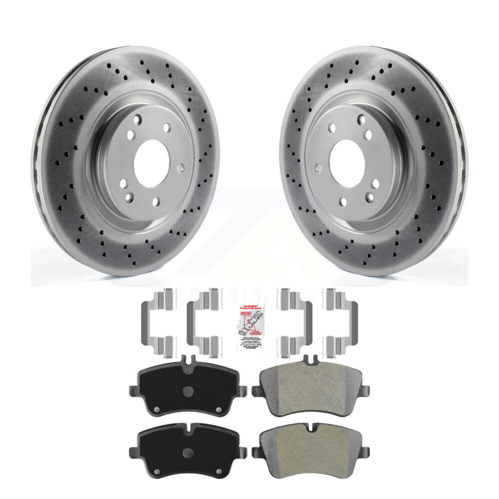 Kit de plaquettes semi-métalliques de rotors de frein à disque de manteau avant pour Mercedes-Benz SLK280 C32