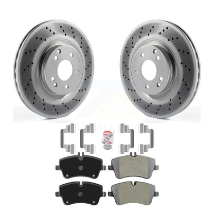 Kit de plaquettes semi-métalliques de rotors de frein à disque de manteau avant pour Mercedes-Benz SLK280 C32